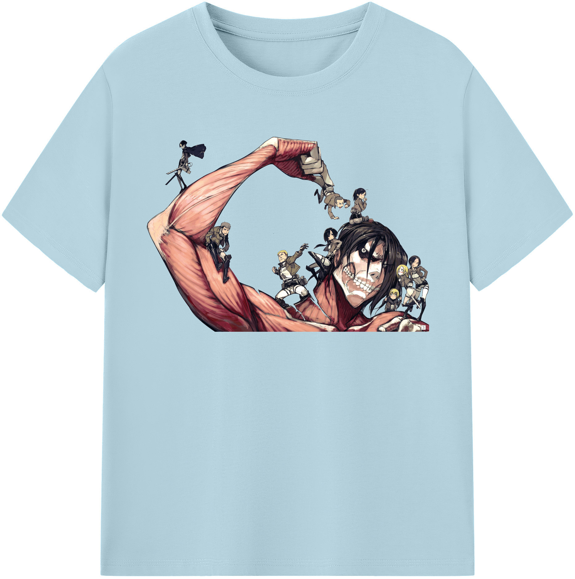 （画像用） 進撃の巨人 Attack on Titan 綿100％半袖Tシャツ（フロントプリント）